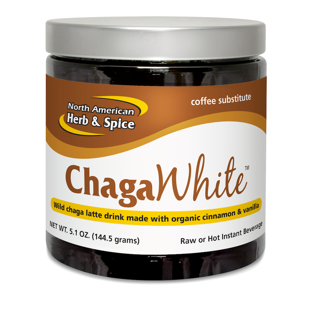 ChagaWhite coffee substitute front label