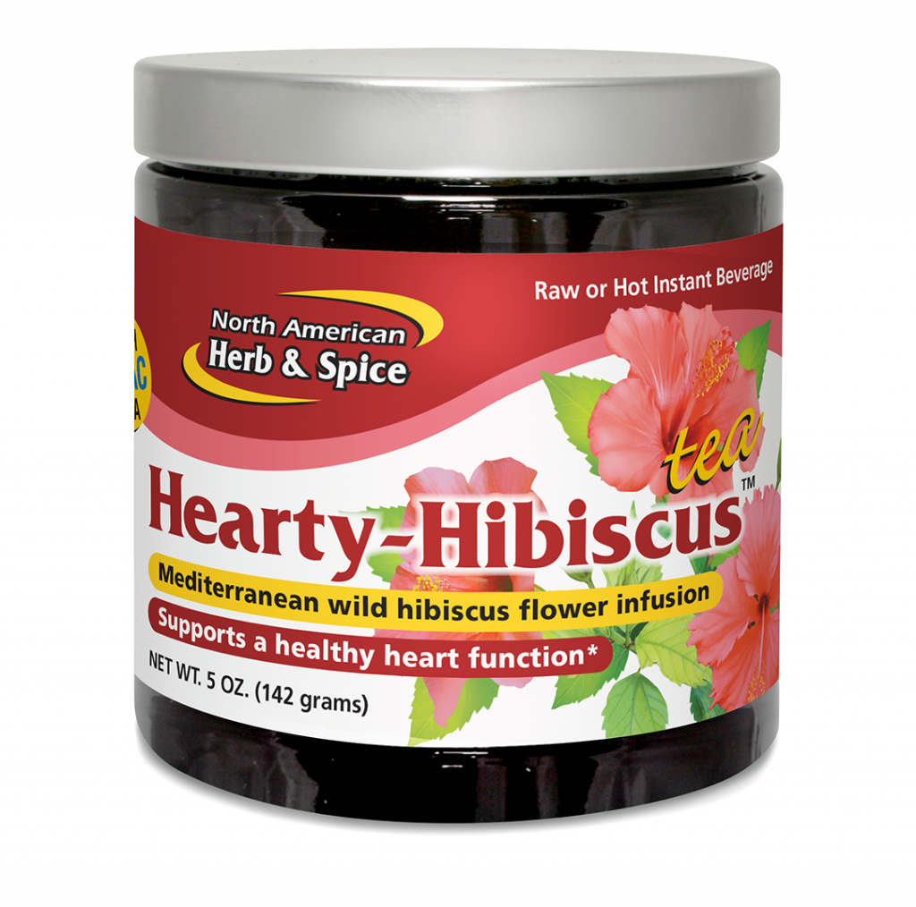 Hearty Hibiscus Tea 5oz Front Label