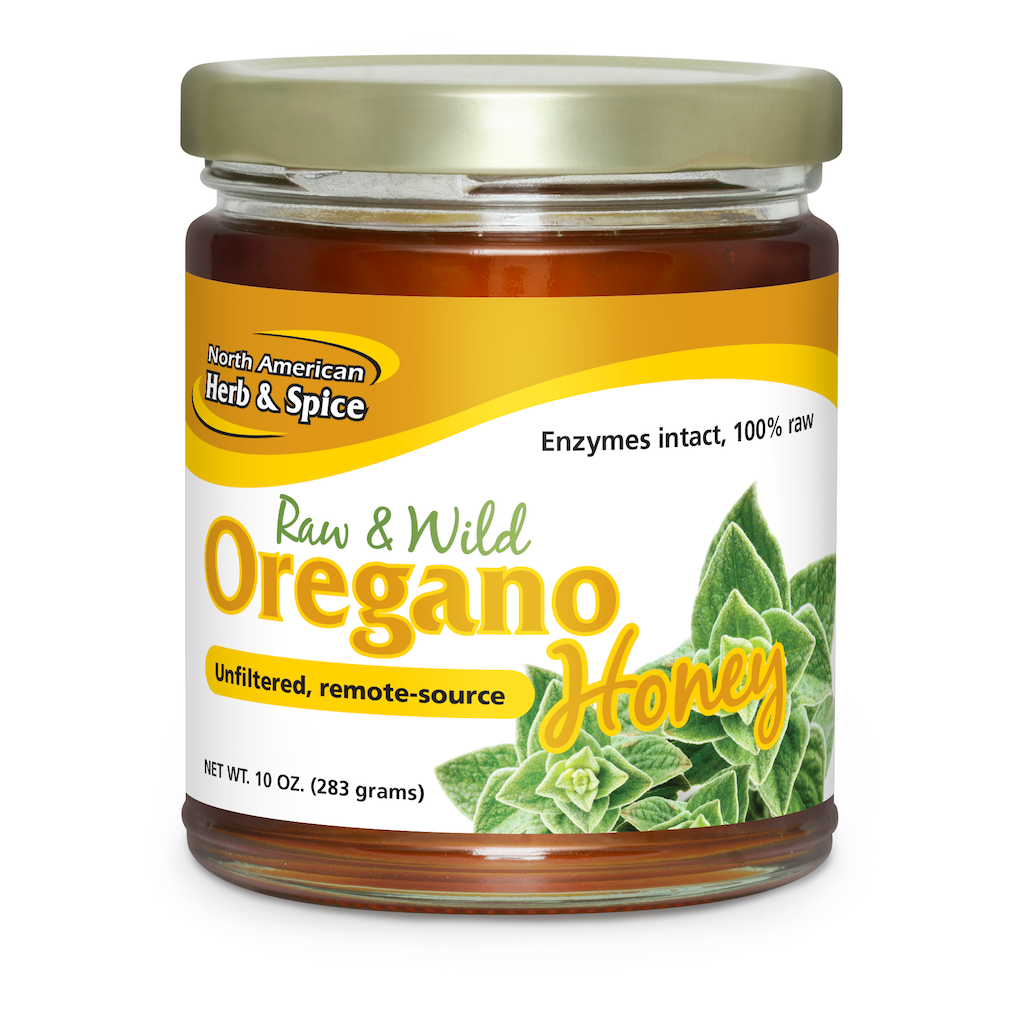 Oregano Oil Honey Front Label
