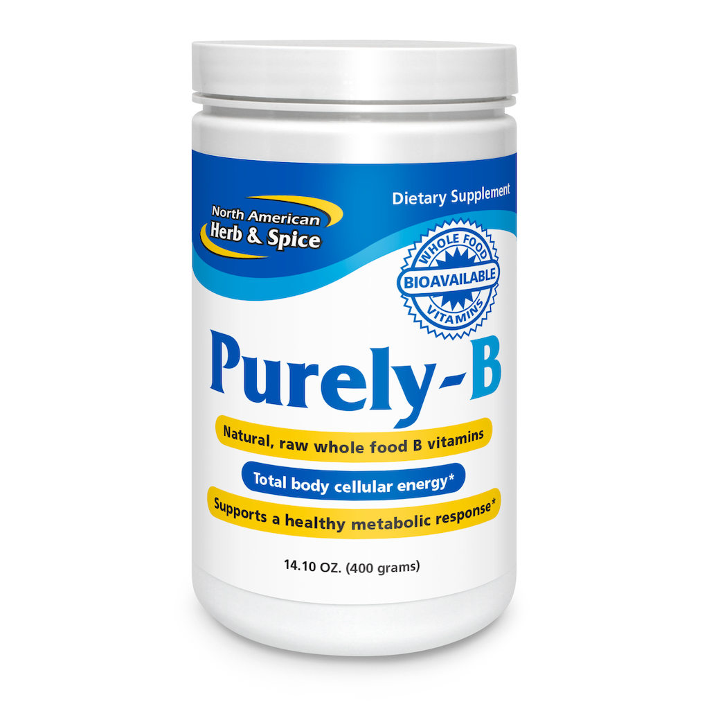 Purely-B powder front label